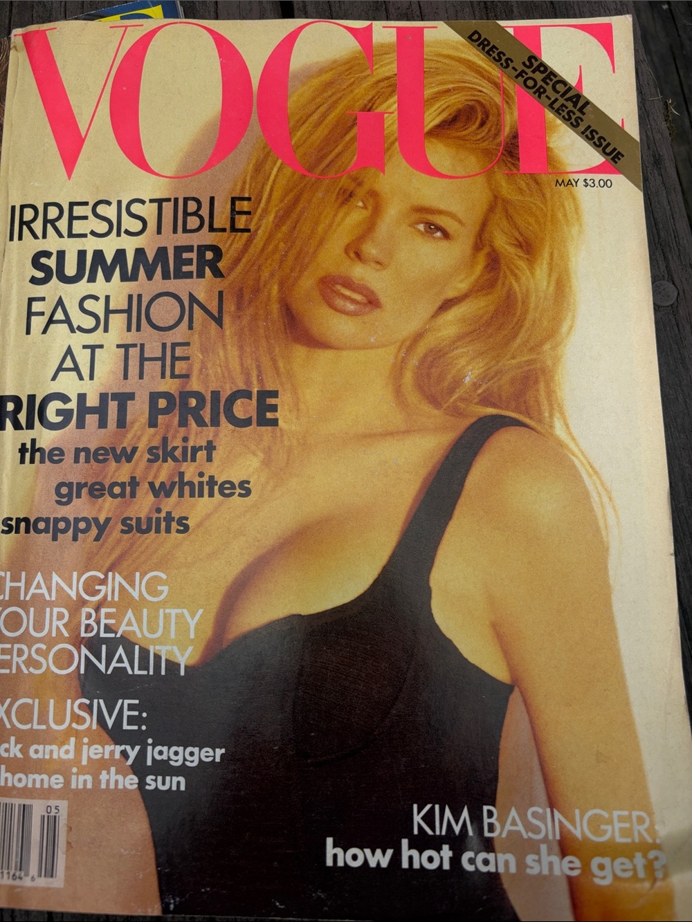 Vintage Vogue -Kim Basinger by Herb Ritts - May 1991
